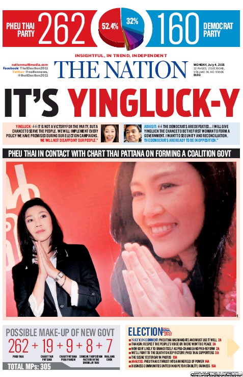 Yingluck Nation victory