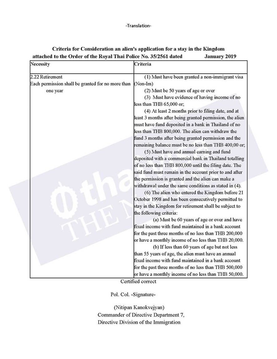 Tour de vis sur les visas de retraite 2 - thailande-fr visa retraite - thailande-fr
