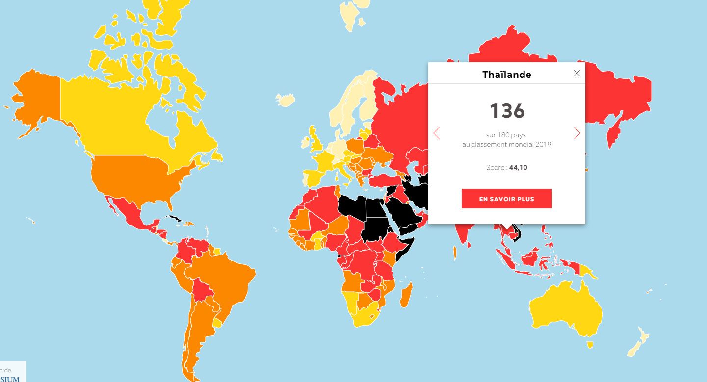Censure et autocensure généralisées dans les pays d’Asie-Pacifique 2 - thailande-fr rsf2019 - thailande-fr